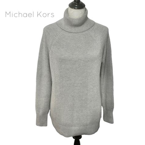 michael kors pearl heather basics turtleneck sweater|Michael Kors Knit Turtleneck Pearl Heather Basics .